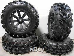 MSA Black Kore 14 UTV Wheels 27 Swamp Lite Tires Polaris Ranger 900 XP