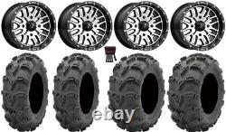 MSA Mach Brute 14 UTV Wheels 28 Mud Lite XL Tires Polaris RZR Turbo S / RS1