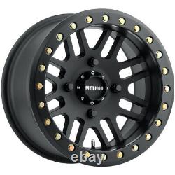 Method UTV MR406 Beadlock 14x8 4x156 -2mm Matte Black Wheel Rim 14 Inch