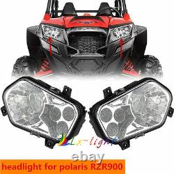 New Pair Led Conversion Headlights Kit For Polaris Rzr 800 Rzr 900 Xp