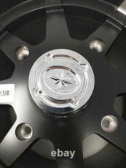 OEM Polaris SPM/RGR/RZR Rear Rim Wheel with Center Cap 12X8 ET50 M2 Black Chrome