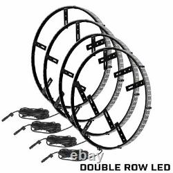 Oracle Lighting 16.5 Double Row White LED Illuminated Wheel Ring Kit Set of 4