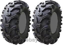 Pair 2 Kenda Bearclaw 25x10-12 ATV Tire Set 25x10x12 K299 25-10-12