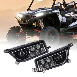 Pair DOT ATV LED Headlights High/Lo Beam for POLARIS RZR 900 S RZR XP 1000 TURBO
