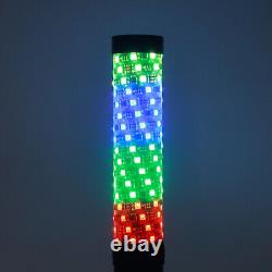 Pair Spiral RGB 2ft LED Lighted Whip Antenna WithFlag For ATV UTV Can Polaris RZR