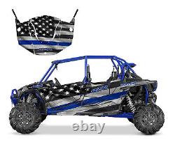 Polaris RZR 4 XP 1000 4 seater graphics wrap kit American Flag Thin Blue Line