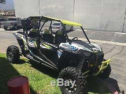 Polaris RZR XP1000/4 900 1000S Lime Squeeze Front Bumper with BLACK Skid Plate