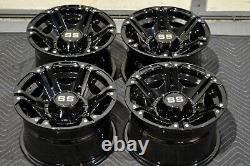 Polaris Rzr 570 12 Viper Black Atv / Utv Aluminum Wheels (set 4) Pol3ca