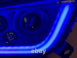 Polaris Rzr 900 & S- Black & Blue Angel Eye Led Headlights Halo