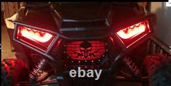 Polaris Rzr 900 S Black & Red Led & Angel Eye Headlights Conversion