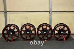 Polaris Rzr Xp1000 14 Sti Hd6 Red Atv Wheels (set 4) Lifetime Warranty Pol10k