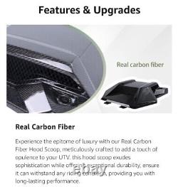 Real Carbon Fiber Front Turbo Hood Scoop for 20-24 Polaris RZR PRO R/XP Turbo R