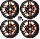 STI HD7 UTV Wheels/Rims Orange/Black 14 Polaris RZR 1000 XP (4)