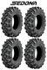Sedona Buck Snort Complete 4 Tire Set (2) 25x8-12 FRONT & (2) 25x10-12 REAR