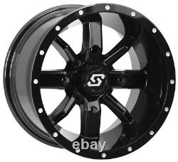 Sedona Hollow Point UTV Wheels Black 14x8/14x10 Polaris RZR 1000 XP (4)