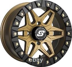 Sedona Split 6 Beadlock UTV Wheels/Rims Bronze 14 Polaris RZR 1000 XP (4)