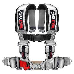 Silver 2 Inch Safety Harness 4 Point Polaris RZR Ranger XP900 XP1000 800 OffRoad