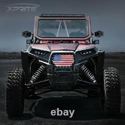 Steel Mesh Front Grille with US Flag for 2014-18 UTV Polaris RZR 900 S & 1000 XP