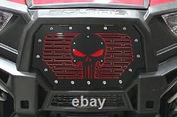 Steel + Red Acrylic Grille SKULL for Polaris RZR 1000 XP 2014-2018 RZR 900 S