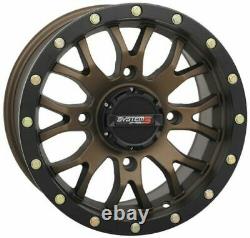 System 3 ST-3 Bronze/Black 14x7 4/156 5+2 UTV SXS Wheel With Black Lug Nuts