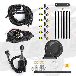 UTV ATV LED Turn Signal Light Kit withHorn Toggle Switch for Polaris RZR Can Am X3