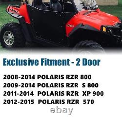 UTV Full Aluminum Doors Black fits Polaris RZR RZR-S XP 900, 570, 800 2008-2021