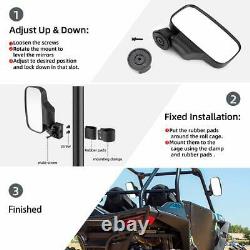 UTV Spare Tire Carrier Mount Rack with Side Mirrors For Polaris RZR XP4 1000 TURBO