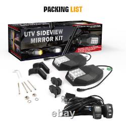 Universal UTV Turn Signal Horn Street Legal withSide Mirror Kit For Polaris RZR