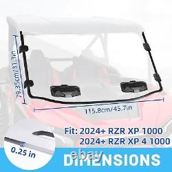 Vented Clear UTV Front Full Windshield for 2024+ Polaris RZR XP 1000 / XP 4 1000