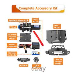 WSAYS UTV 4500lb Electric Winch Mount Combo For Polaris RZR 900/1000/XP Turbo