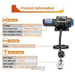 WSAYS UTV 4500lb Electric Winch Mount Combo For Polaris RZR 900/1000/XP Turbo