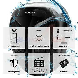 Waterproof ATV UTV RZR Polaris Bluetooth Speakers Stereo Audio Amp Music System