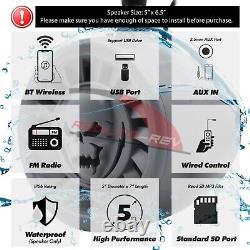Waterproof Bluetooth UTV Stereo 4 Speakers Audio Radio System RZR CanAM Polaris
