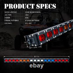Xprite 30 INCH LED Offroad Rear Chase Light bar Can-Am Maverick X3 RZR 1000
