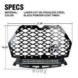 Xprite Steel Mesh Grille with 14 LED Light Bar for 2019-2021 Polaris RZR 1000 XP